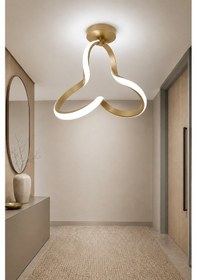 Resim Cevina Led Plafonyer Avize Beyaz Işık Eskitme 