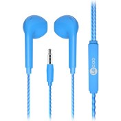 Resim Lecoo EH104 Kablolu 3.5mm Jacklı Kulak İçi Mikrofonlu Kulaklık Mavi 