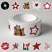 Resim 1 rulo/500 adet Şehir Sticker Dekoratif Malzeme Telefon Kılıfı Defter Gitar Kaykay Zarf Mühür Çıkartmaları 