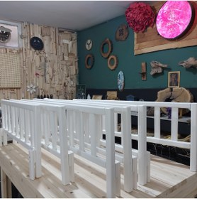 Resim Se7enSky 150x50 Yatak Kenarına Geçmeli, Divan Hemnes Uyumlu Beyaz Yatak Bariyeri, Trabzanz, Korkuluk 