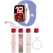 Resim Reeder Uyumlu Lila Akıllı Saat Watch 10 Mini Kordon Hediyeli Amoled Ekran 41MM 