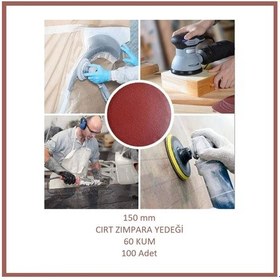 Resim 150 Mm Cırt Zımpara Yedeği, 60 Kum 100 Adet 