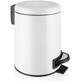 Resim Noble Life 5 Lt Beyaz Pedalı Yavaş Kapanır Çöp Kovası Diğer 
