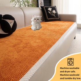 Resim 1 adet Tüm Mevsimler İçin Kalınlaştırılmış Chenille Koltuk Yastığı - Kaymaz, Evcil Hayvan Dostu, Makinede Yıkanabilir, Yastıklı Tasarım, 1/2/3/4 Kişilik ve Seksiyonel Koltuklar İçin Uygun, Kolay Kurulum, Yırtılmaya Dayanıklı, Rüşt Detaylı Retro Stil, Ev Dekorasyonu İçin Mükemmel, Koltuk Yastık Kılıfı, Evcil Hayvan Dostu Mobilya, Yastıklı Dokuma, Dayanıklı Kumaş 