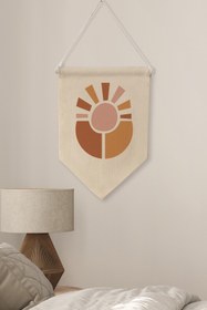 Resim Balkon Duvar Dekoru, Pinterest Oda Dekoru, Boho Kanvas Flama Askılı Duvar Örtüsü Ve Süsü NO:462 - Renkli - 7 / 70 x 100 