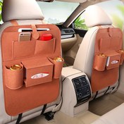 Resim Premium Keçe Araba Koltuk Düzenleyici - Malzemeler, Ürünler & Aksesuarlar için Geniş Depolama Çantası - Küçük İşletme Sahipleri, Mağazalar & Perakendeciler için Kolay Sırtlık Montajı 
