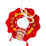 Resim Homyl Örgü Kedi Tasması El Yapımı Dekor Evcil Hayvanlar Kırmızı 