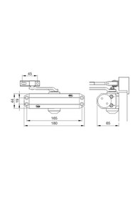 Resim Yale Kapı Hidroliği Kapı Kapayıcı 2-4 Güç Ayarlı Gri 
