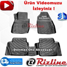 Resim Ford Fiesta 3D Paspas Havuzlu Siyah Hb 2018 Sonrası 4 Prç Rizline 