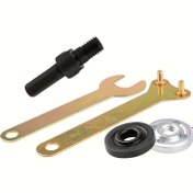 Resim 5/10 adet, Flanş Somunu Parçaları Seti ile Matkap Açı Değirmeni Adaptörü, 6Mm ve 10Mm Matkap Arbor Mandrel Adaptörü ile 3 Set Yedek Değirmen Flanş Somunları ve Anahtar Anahtarı Dönüşüm Aracı 