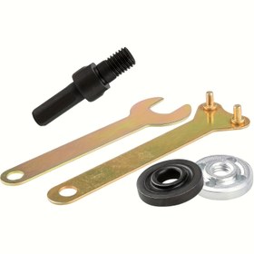 Resim 5/10 adet, Flanş Somunu Parçaları Seti ile Matkap Açı Değirmeni Adaptörü, 6Mm ve 10Mm Matkap Arbor Mandrel Adaptörü ile 3 Set Yedek Değirmen Flanş Somunları ve Anahtar Anahtarı Dönüşüm Aracı 