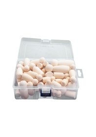 Resim Ahşap Bebekler 56 Parça Tamamlanmamış Dekoratif Kendin Yap Şapkalı Ahşap İnsanlar 