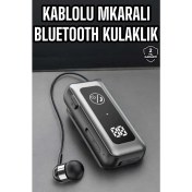 Resim Techno Stock Kablolu Bluetooth Kulaklık Kulak Içi Stereo Mikrofonlu Dijital Göstergeli 