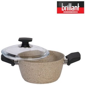 Resim Brillant Lüks Granit Derin Tencere 18 Cm Yanmaz Yapışmaz Tencere 