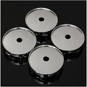 Resim Golf için 4x 60mm Araba Alaşım Jant Merkezi Hub Caps Sticker Lastik Trimler 