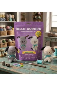 Resim ZUMRANKA HELLO ADORABLE 2'li Amigurumi Örgü Kiti Başlangıç Seti Kendin Yap Tasarım 