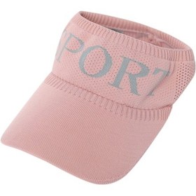 Resim Vizör Şapka Unisex Yazlık Sport Baskılı Güneş Koruyucu Siperlik Pembe 