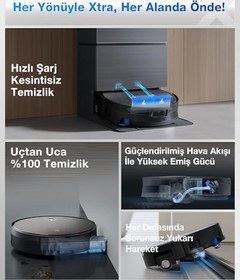 Resim Ecovacs Deebot X11 Pro Omni Robot Süpürge ve Paspas PowerBoost Süper Şarj 