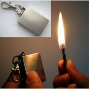 Resim Efnlux Zippo Benziniyle Çalışan Metal Kibrit Magnezyum Çubuğu Anahtarlık 