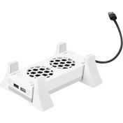 Resim Spibicyy Xbox Series S Konsolu Için Çift Soğutma Fanlı Dikey Stand 3 Vites Ayar Tutucu Renkli Işıklı (Yurt Dışından) 