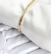 Resim BURCU MODA Pirinç Gold Renk İnce Petek Model Kadın Bileklik 