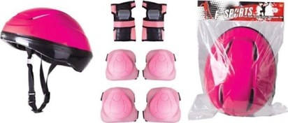 Resim Kask Dizlik Dirseklik Koruyucu Set 