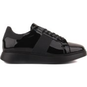 Resim Saillaker’s Sail Lakers - Siyah Rugan Deri Erkek Sneaker 