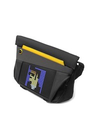 Resim Divoom Pixoo Slingbag-v Siyah Ledli Ekran App Kontrollü Postacı Çantası-su Geçirmez Siyah 