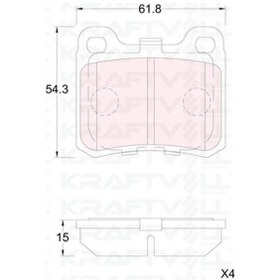 Resim Mercedes Fren Balatası Arka 190 W201 88 93 W202 94 00 C124 87 93 W124 93 95 C124 93 97 - Kraftvoll 07010400 
