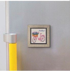 Resim Hollanda Bisklet Görseli Baskılı Mdf Magnet 7x7 154 