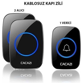 Resim Electrimax 2 Alıcılı Kablosuz Uzaktan Kumandalı LED Kapı Zili 