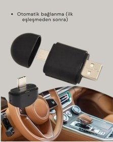 Resim Techmrt Kablosuz Carplay Ve Android Auto Adaptörü Usb-a & Type-c Girişli Akıllı Dönüştürücü 