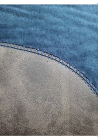 Resim Ultrasoft Düz Lacivert 3 Lü Banyo Halısı Paspası Seti Kaymaz Deri Lacivert 