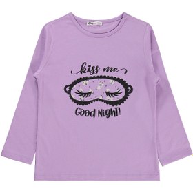 Resim Civil Girls Çiçek Desenli 6-9 Yaş Pijama Takımı - Lila - Lila / 9-10 Yaş 