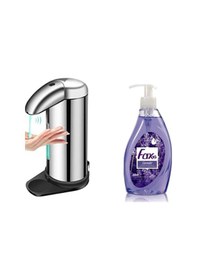 Resim Homi Sensörlü Fotoselli Sıvı Sabunluk 14x10x22cm Ve 1 Adet 400 Ml Sıvı Sabun Lavanta Kokulu Siyah 