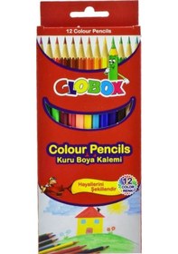 Resim Kuru Boya Kalemi Seti 12 Renk Globox Kuru Boya Kalem Seti 12 Renk 