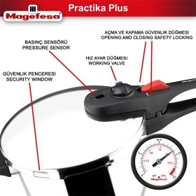 Resim Magefesa Practika Plus İkili Düdüklü Tencere Seti 3,5 + 6 lt 