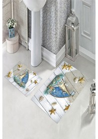 Resim Multi Kaymaz Taban Deniz Tema Banyo Paspas Bp-1 çok renkli 