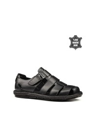 Resim Modaonn Derı Erkek Sandalet Sıyah Siyah 