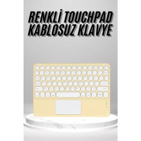 Resim Touchpad Uyumlu Bluetooth Klavye Slim Kablosuz Wifi Q Klavye 