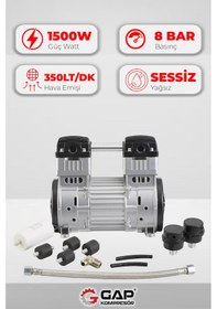 Resim Kompresör Kafası Sessiz Ve Yağsız G1500w 