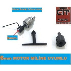 Resim 6 Mm Motor Miline Uygun El Matkabı Konik Mandren O.3Mm-4Mm 