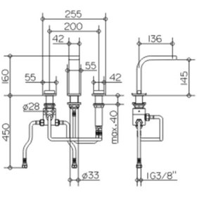 Resim Keuco Edition 11 Lavabo Bataryası 3 Delikli 