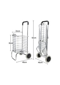 Resim Büro Ev Ofis Yazlık İçin Katlanır Taşınır Alışveriş Pazar Arabası 