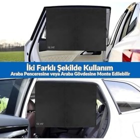 Resim Misda Store 1 Adet Araç Yan Cam Perdesi Mıknatıslı Oto Güneşlik Araba Anne Bebek Emzirme Perdesi 