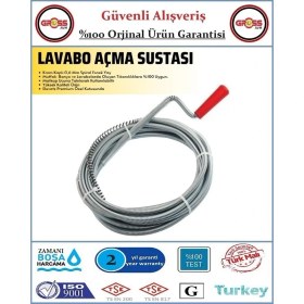Resim Lavabo ve Gider Boru Açma Spirali - Kanal Açma Sustası - 5 Metre 