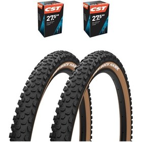 Resim Bike Sky Rock Hawk Amber Yanak 27.5 X 2.25 Mtb Bisiklet Lastik Seti 2iç + 2dış 