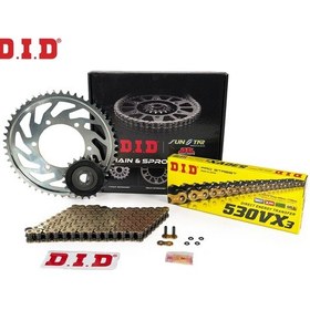 Resim Zincir Dişli Seti Ducatı Multıstrada Enduro / Pro 1200 Cc 2016-2018 / Ducatı / Multıstrada Enduro / Pro / 1200cc / Zincir: Dıd-530vx3 Gold -116 / Ön-arka Dişli: Jt 15t-43t / 2016-2017-2018 1.Resim 