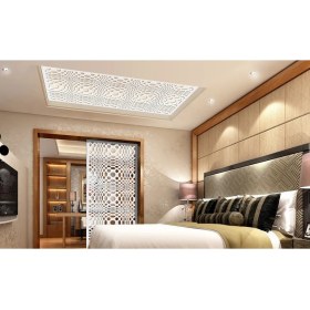 Resim Liar Ahşap Seperatör (Paravan) - KSP-92 - (10 mm) - (69 cm x 139 cm) - (Beyaz) 