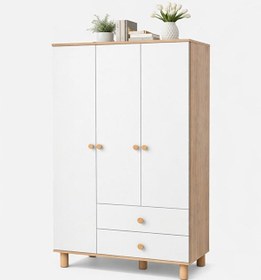 Resim Rio 3 Kapılı 2 Çekmeceli Gardrop Beyaz - Meşe 